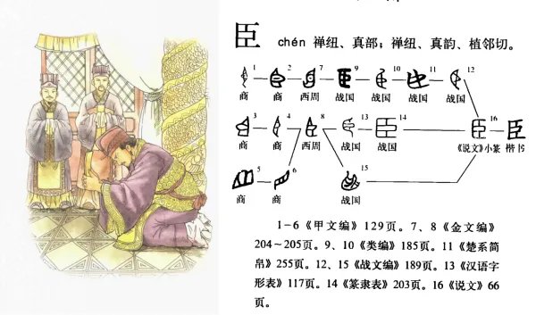 臣的拼音和词语和部首