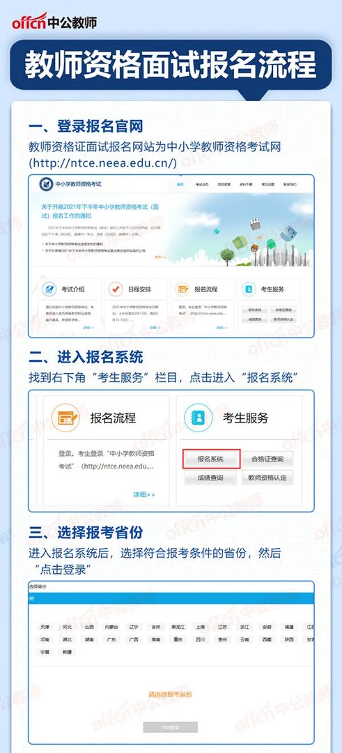 教师资格证面试报名流程步骤图