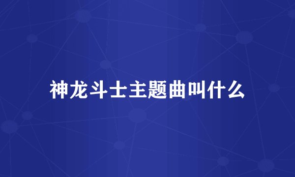 神龙斗士主题曲叫什么