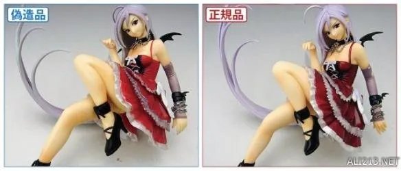 正版手办与盗版邪神大比拼 比一比就可以看出真假！