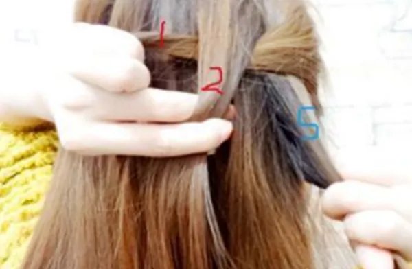 蜈蚣辫的编法图解