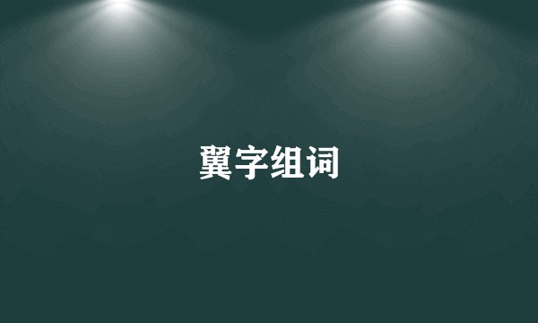 翼字组词