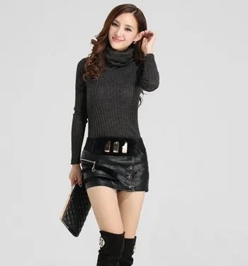 秋冬季节秀美腿必备的裙裤怎么搭配上衣