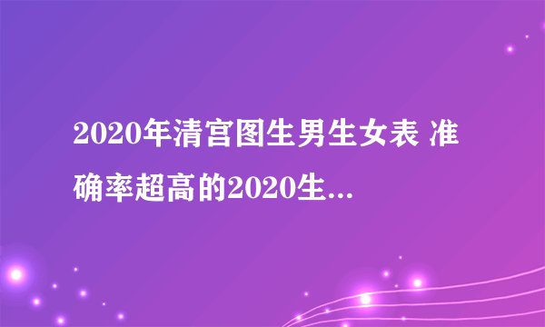 2020年清宫图生男生女表 准确率超高的2020生男生女表