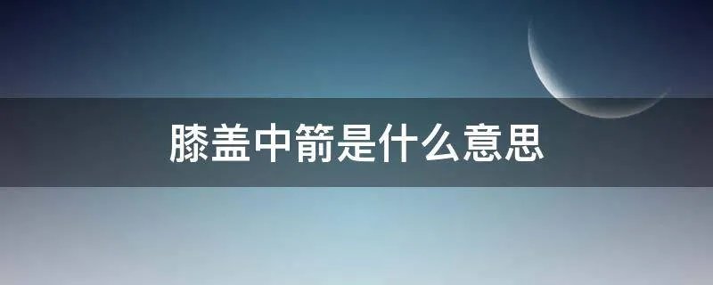 膝盖中箭是什么意思
