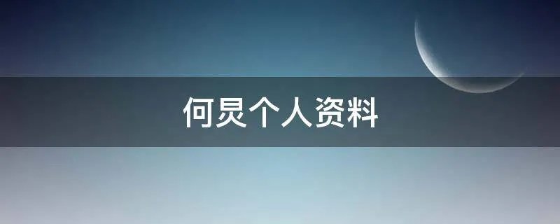 何炅个人资料