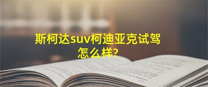 斯柯达suv柯迪亚克试驾怎么样?