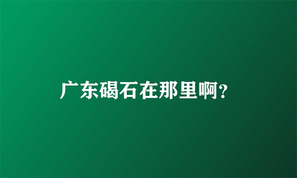 广东碣石在那里啊？