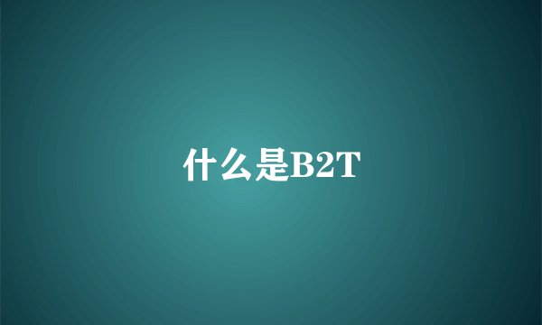 什么是B2T