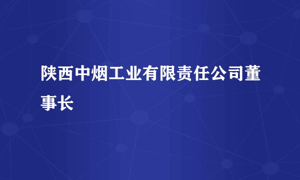 陕西中烟工业有限责任公司董事长