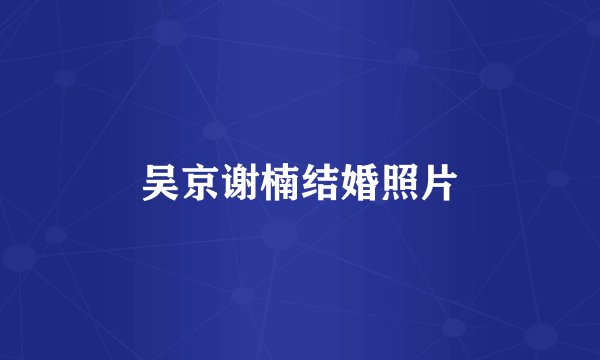 吴京谢楠结婚照片