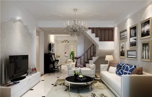 简欧电视背景墙效果图 清新简欧的电视墙设计方案