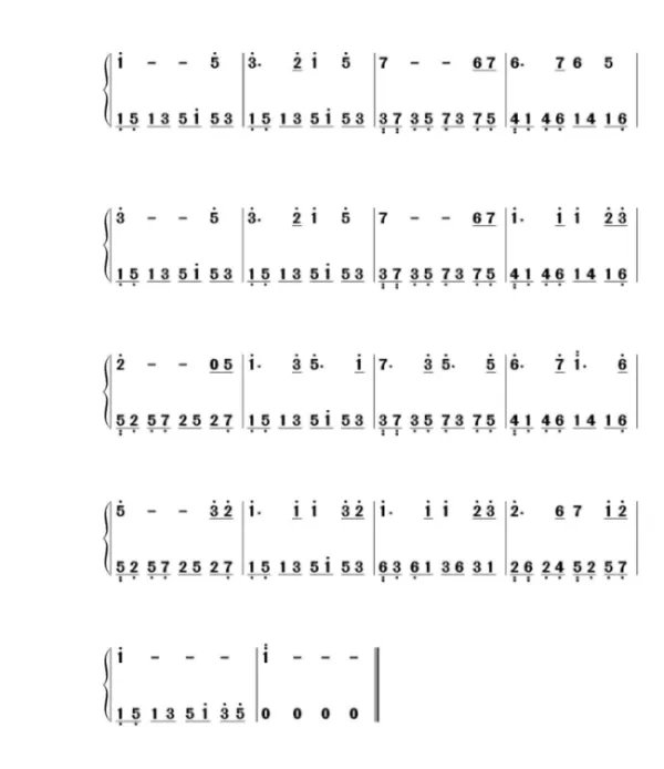 月亮代表我的心钢琴谱双手简谱