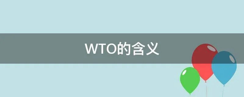WTO的含义