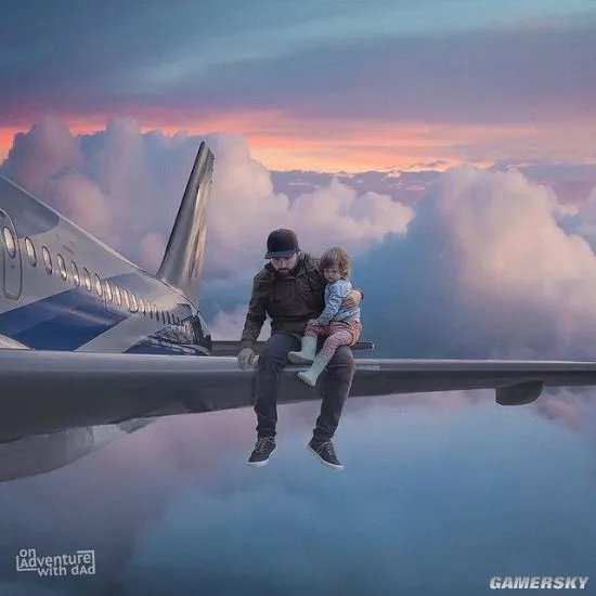 老爸带娃简易模式?大神将孩子PS到恶搞照片中