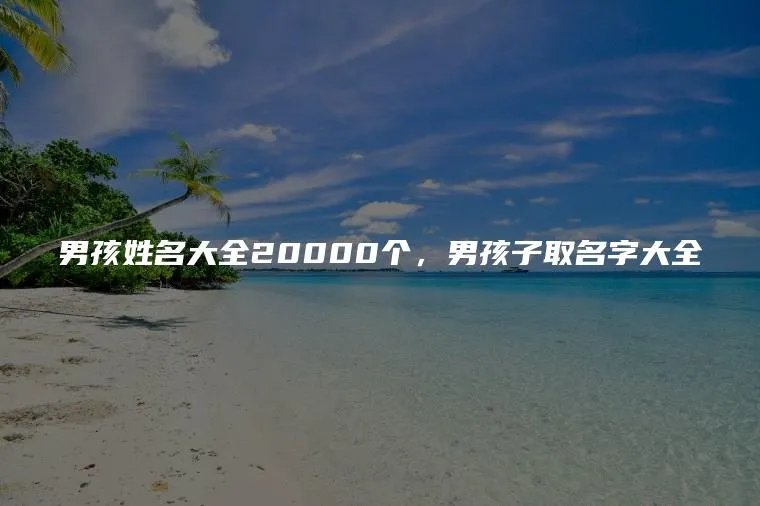 男孩姓名大全20000个，男孩子取名字大全