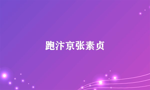 跑汴京张素贞