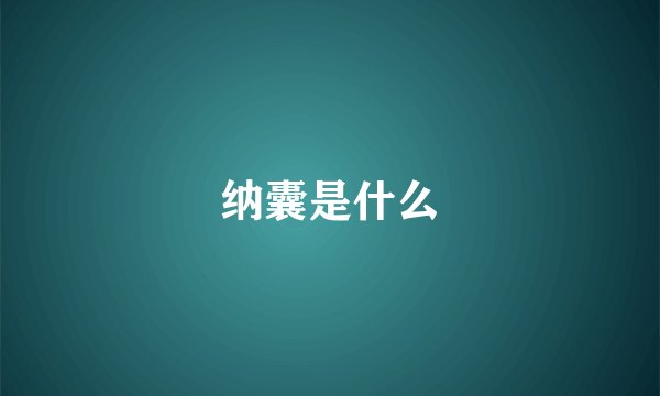 纳囊是什么