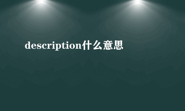 description什么意思