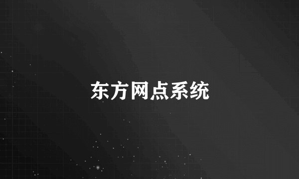 东方网点系统
