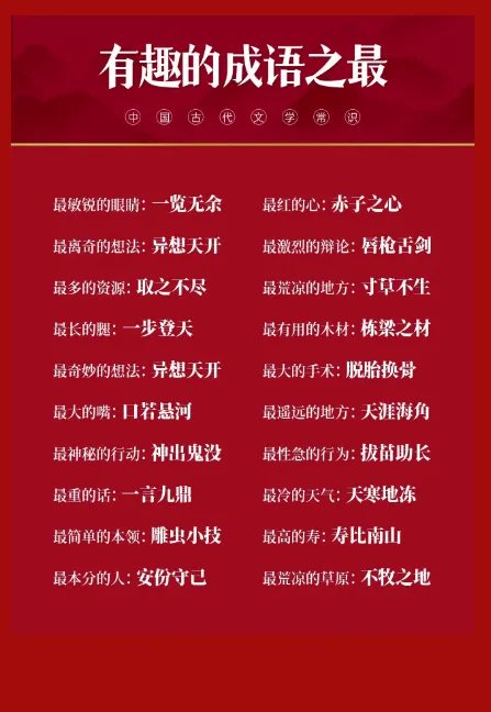 有趣的成语之最