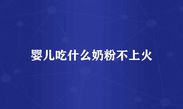 婴儿吃什么奶粉不上火