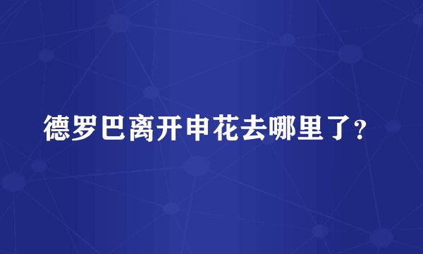 德罗巴离开申花去哪里了？