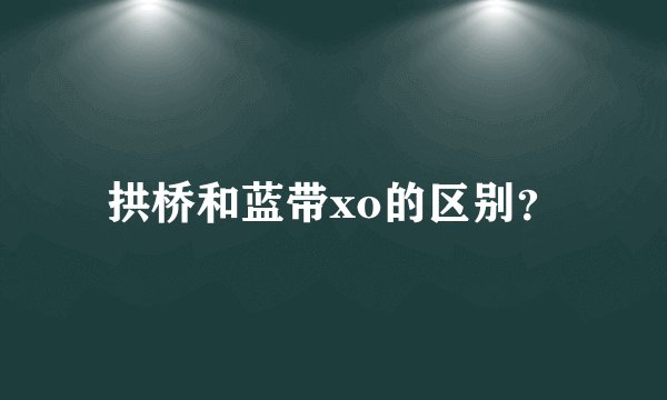 拱桥和蓝带xo的区别？