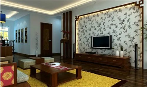中式电视墙效果图大全   经典而又沉稳中式客厅