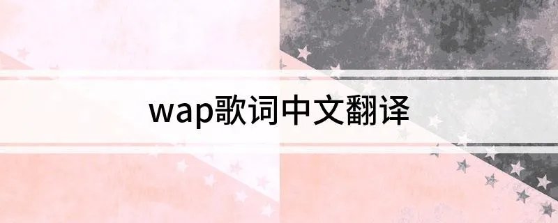 wap歌词中文翻译