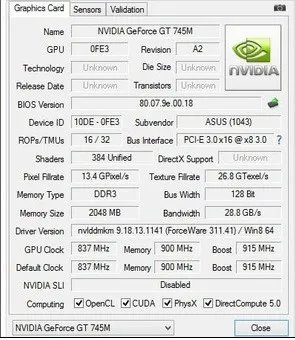 NVIDIA GeForce GT745m这个显卡好不好