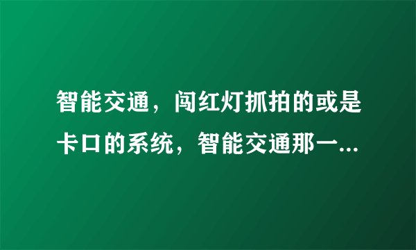 智能交通，闯红灯抓拍的或是卡口的系统，智能交通那一系列的术语用英文怎么说呢？比哪，电子警察，卡口，