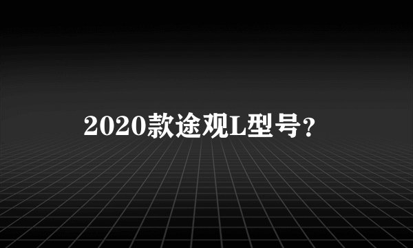 2020款途观L型号？