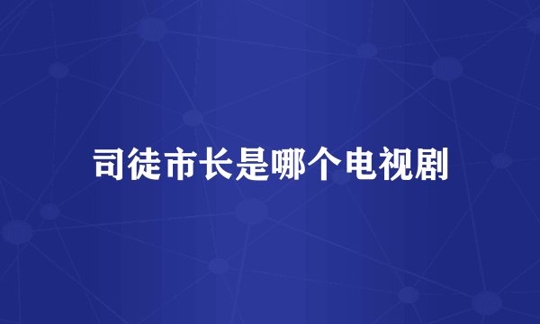 司徒市长是哪个电视剧