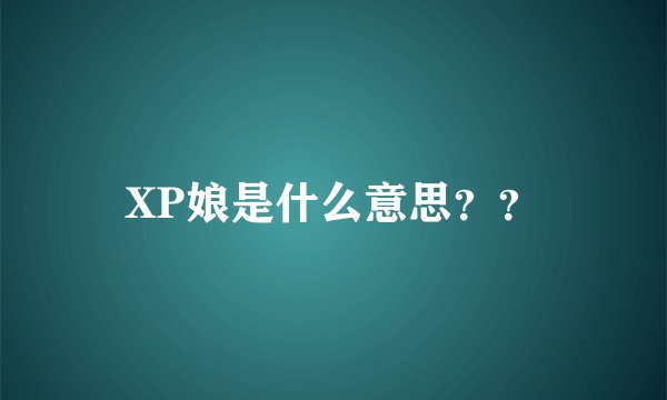 XP娘是什么意思？？