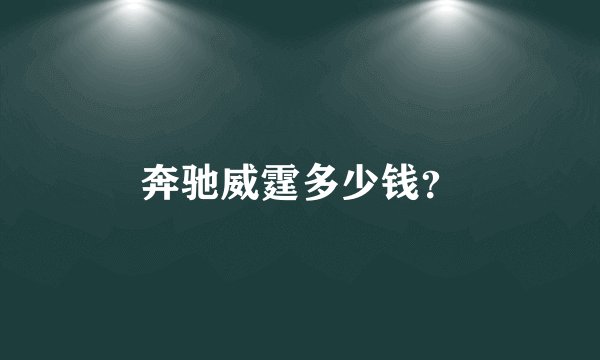 奔驰威霆多少钱？