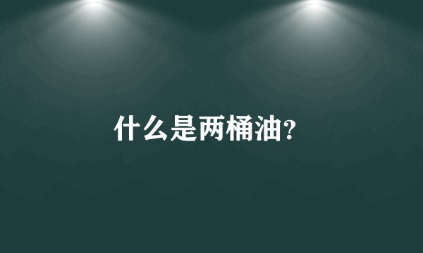 什么是两桶油？