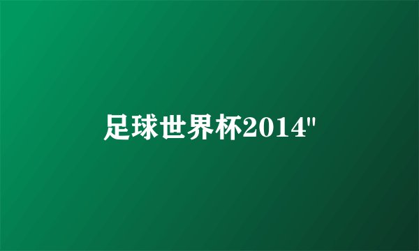 足球世界杯2014