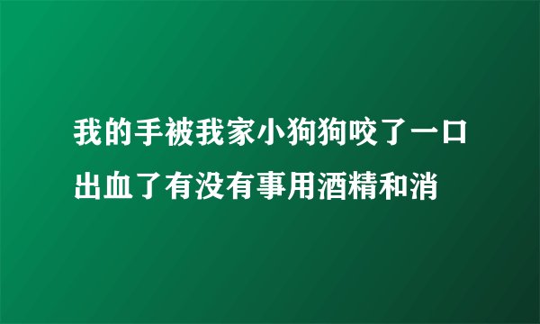 我的手被我家小狗狗咬了一口出血了有没有事用酒精和消