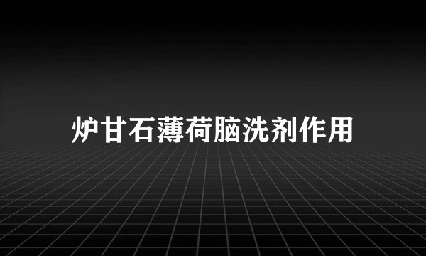 炉甘石薄荷脑洗剂作用