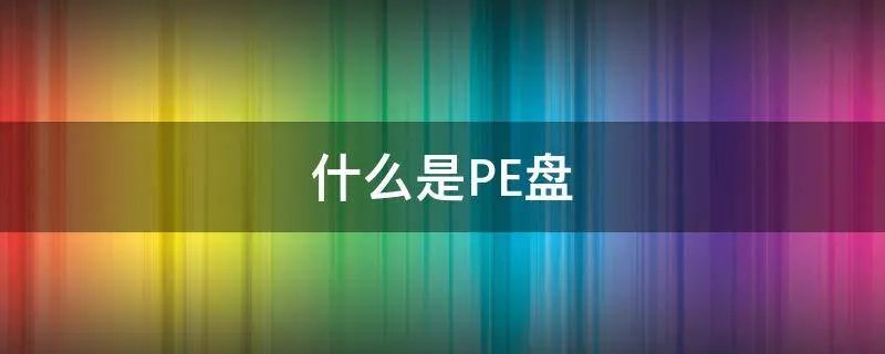什么是PE盘
