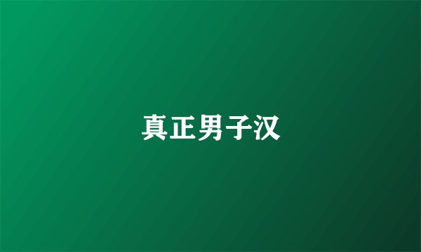 真正男子汉
