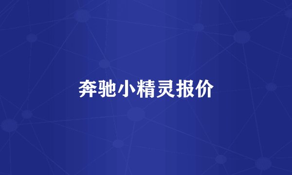 奔驰小精灵报价