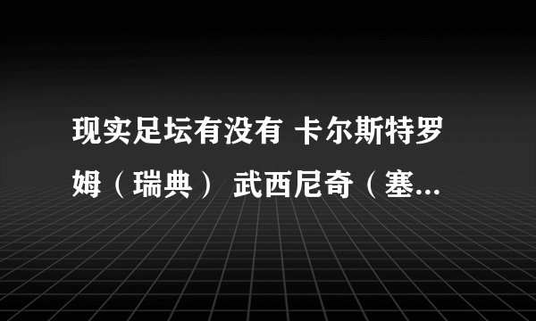 现实足坛有没有 卡尔斯特罗姆（瑞典） 武西尼奇（塞黑） 阿瓦特（以色列）这三名球员