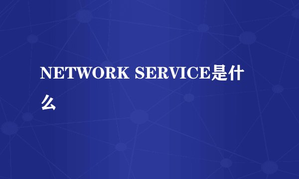 NETWORK SERVICE是什么