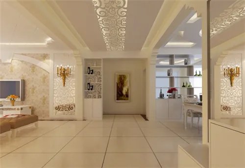 入户吊顶装修效果图 长方形入户走廊吊顶效果欣赏